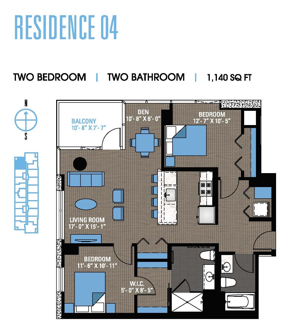 Two Bedroom 04 Floor Plan 12