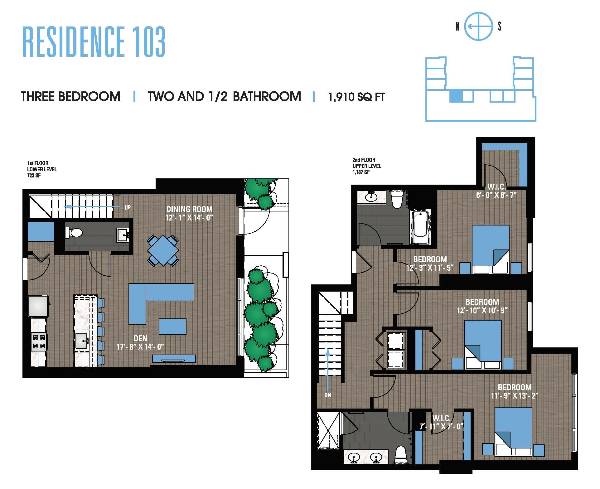 Three Bedroom 103 Floor Plan 15