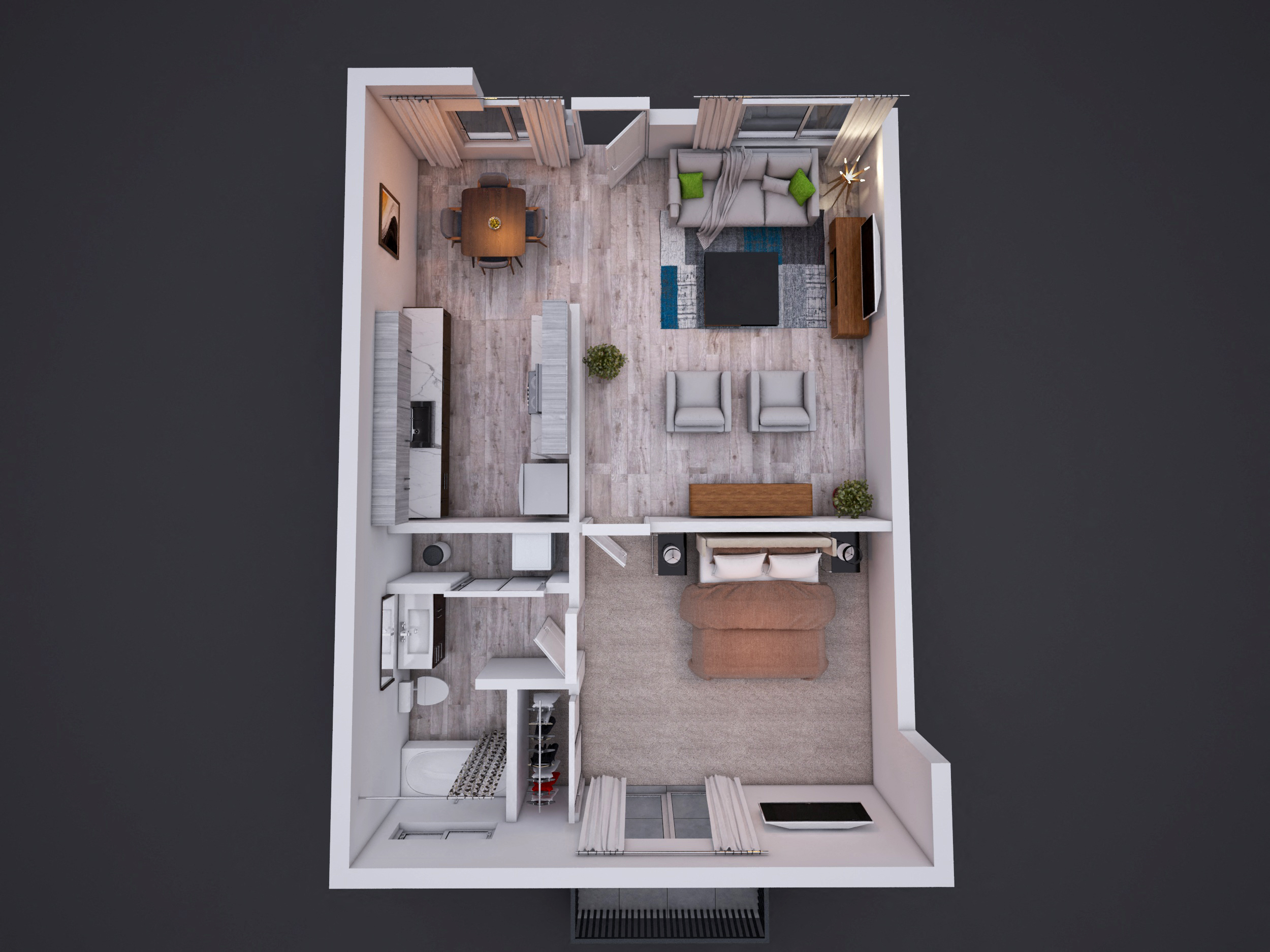 Vercanta Newport Beach | Newport Beach, CA | 1x1B Floorplan