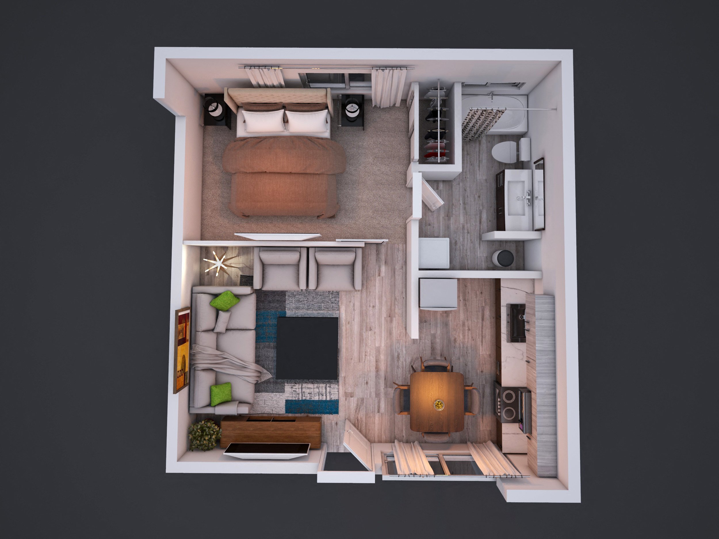 Vercanta Newport Beach | Newport Beach, CA | 1x1A Floorplan