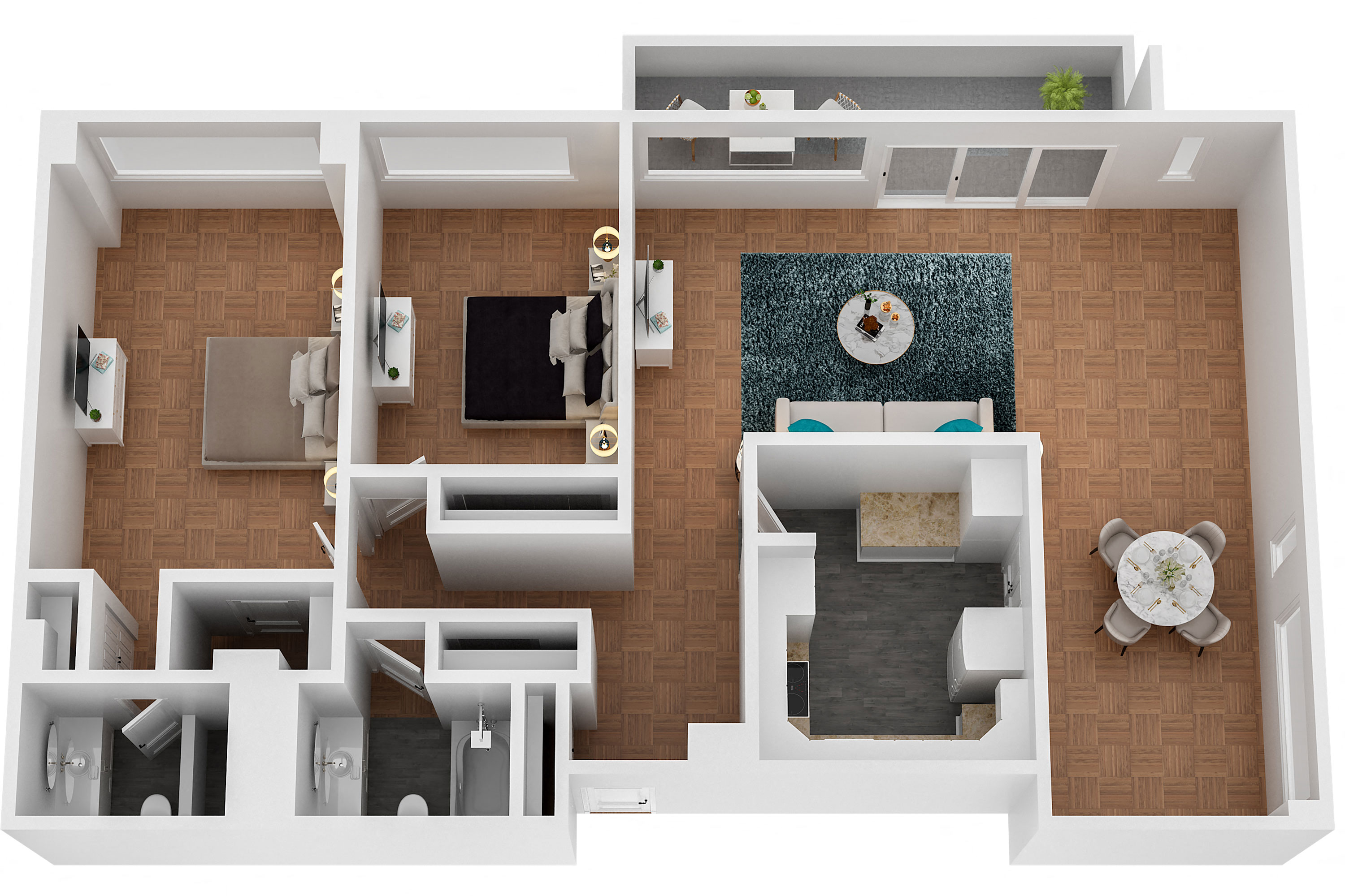 Large 2 Bedroom