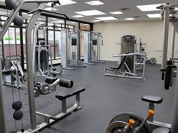 Fully equipped fitness center, at Reserve Square, Ohio