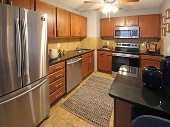 Elite Style Kitchen with Granite Countertops, at Reserve Square in Cleveland, OH