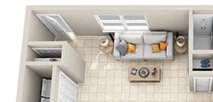 Two bedroom floorplan