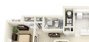 2 Bedroom w/ Den