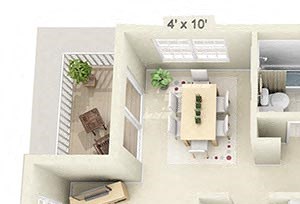 1st Floor 2 Bedroom Townhouse w/ Den