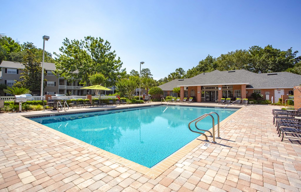 the swimming pool at our apartments