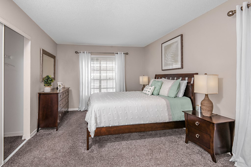 our apartments offer a bedroom with a king sized bed