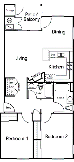 Hartford Two Bedroom Two Bathroom Floor Plan Hartford Two Bedroom Two Bathroom Floor Plan