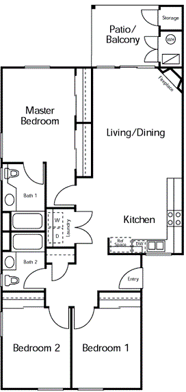 Lewiston Three Bedroom Two Bathroom Floor Plan Lewiston Three Bedroom Two Bathroom Floor Plan