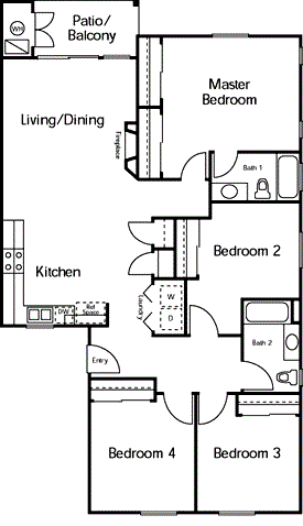 Savannah Four Bedroom Two Bathroom Floor Plan Savannah Four Bedroom Two Bathroom Floor Plan