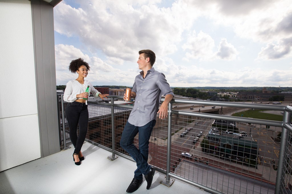 Rooftop View from Arena Place Apartments in Downtown Grand Rapids