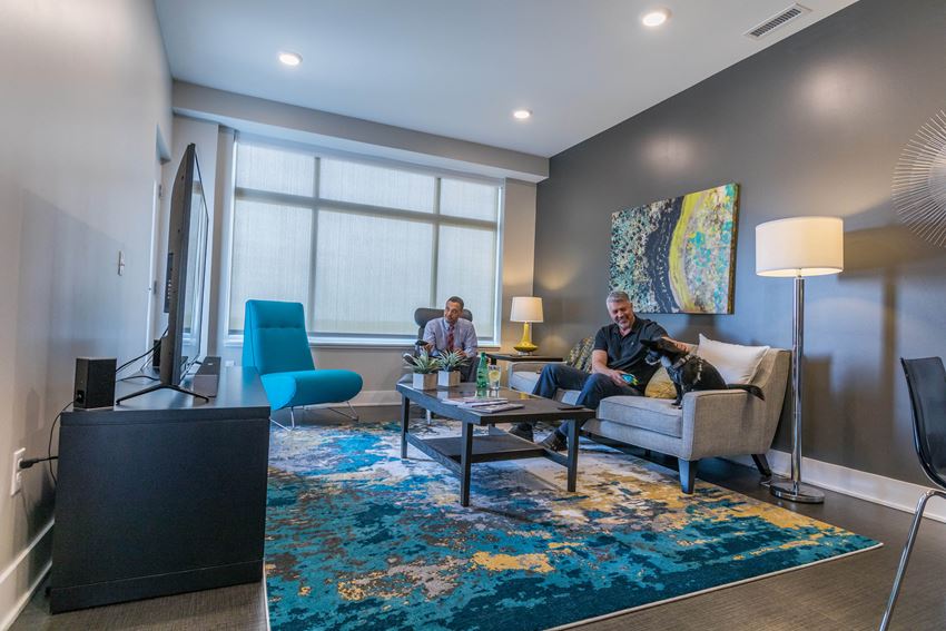 Living Room at Arena Place Apartments in Grand Rapids - Photo Gallery 1