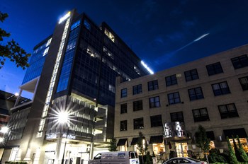 Night Time View of Arena Place Apartments