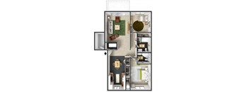 Florence Floorplan at Commons at Timber Creek Apartments, Portland, OR