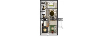 Newberry Floorplan at Commons at Timber Creek Apartments, Portland, Oregon