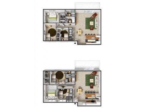 Windsor Floorplan at Commons at Timber Creek Apartments, Portland, OR 97229