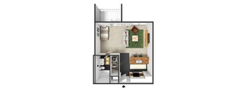 Veneto Floor Plan at Commons at Sylvan Highlands Apartments, Oregon