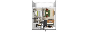 Bourgogne Floor Plan at Commons at Sylvan Highlands Apartments, Portland, OR, 97225
