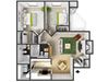 2x2 Floorplan Floorplan with Furniture