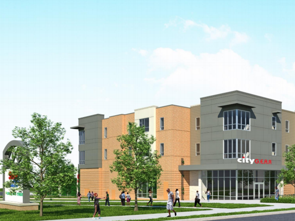 an artist s rendering of the exterior of a building