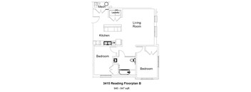 (3415 Reading) 2 Bed 1 Bath