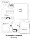 (3415 Reading) 2 Bed 1 Bath