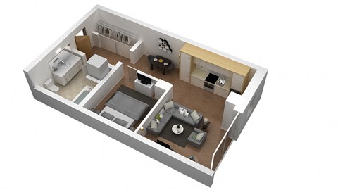 a floor plan of a home with a living room and a dining room