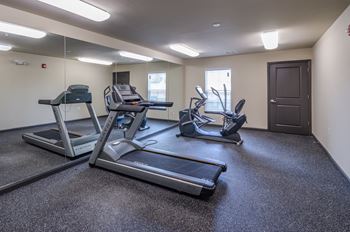 gym equipment in fitness center