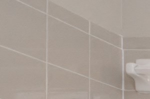 tile shower in bathroom