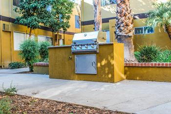 External View of Grilling Area, at The Marquee Apartments, North Hollywood, California