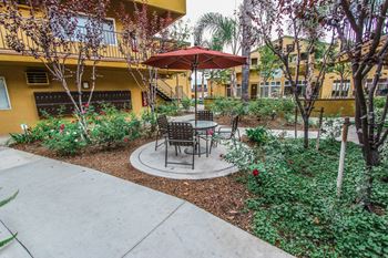 Outdoor Seating and Lounge Area at The Marquee Apartments, 91605, CA
