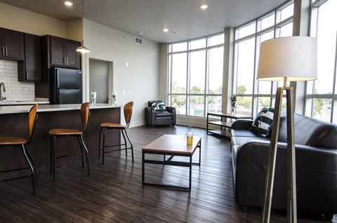 Spacious Living room in East Lansing Apartments near Michigan State University | 300 Grand Apartments