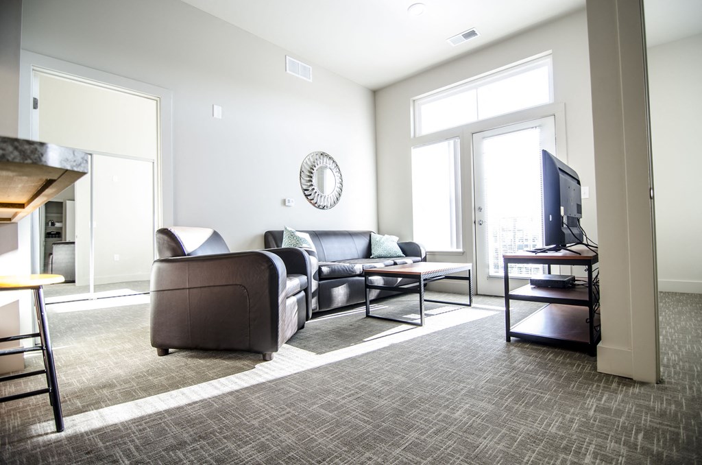 Spacious Living room in East Lansing Apartments near Michigan State University | 300 Grand Apartments