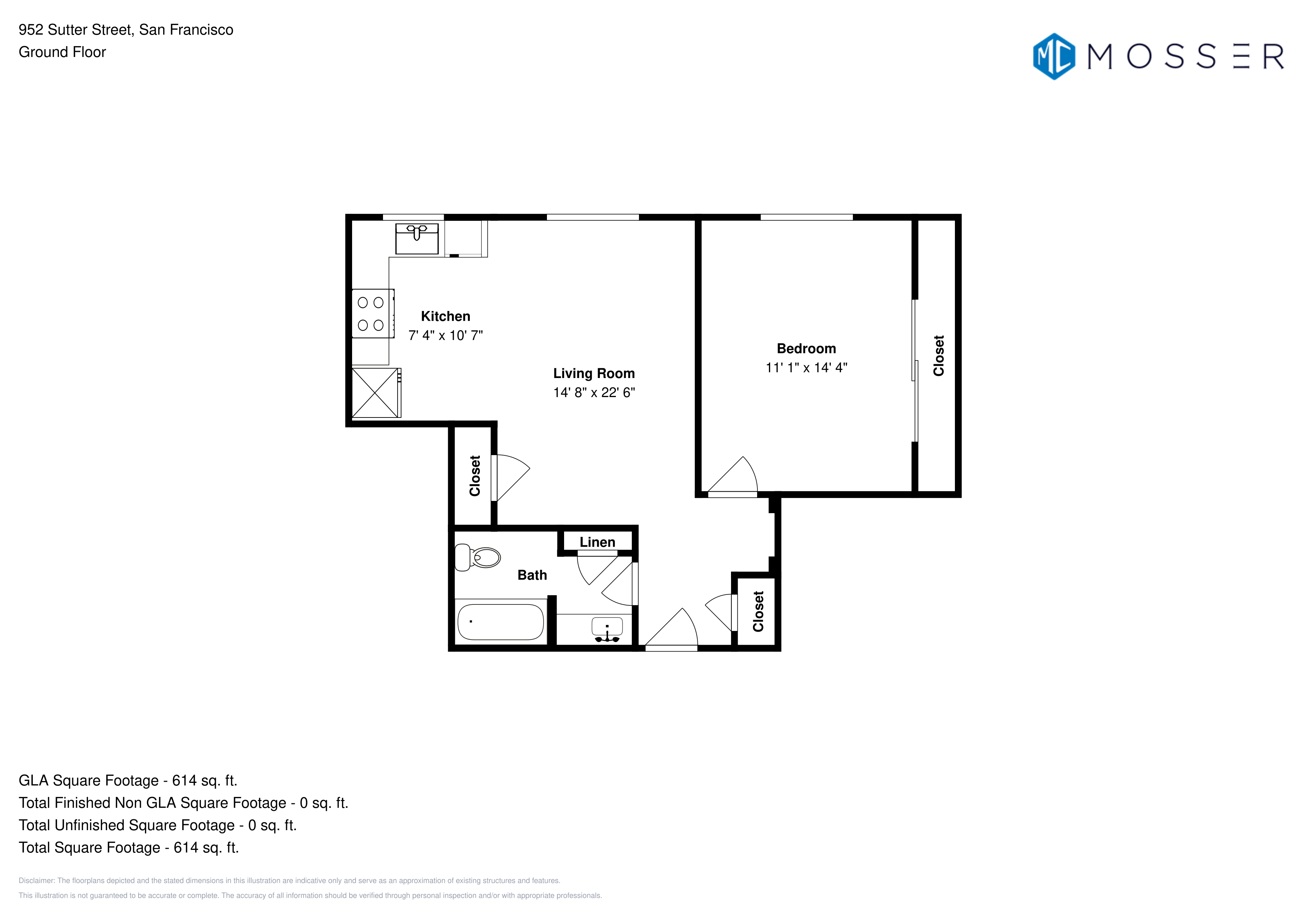 1 Bedroom F - Plan 17