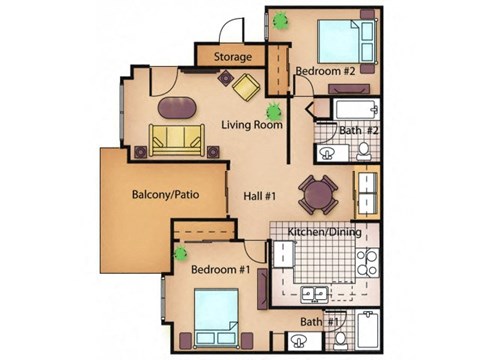 The Maple floor plan.