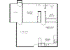 Date Tree 1 bedroom 1 bath 2D floor plan