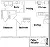 2BD, 1BTH