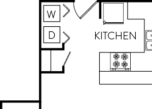 Two bedroom floor plan