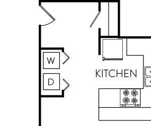 Two bedroom floor plan