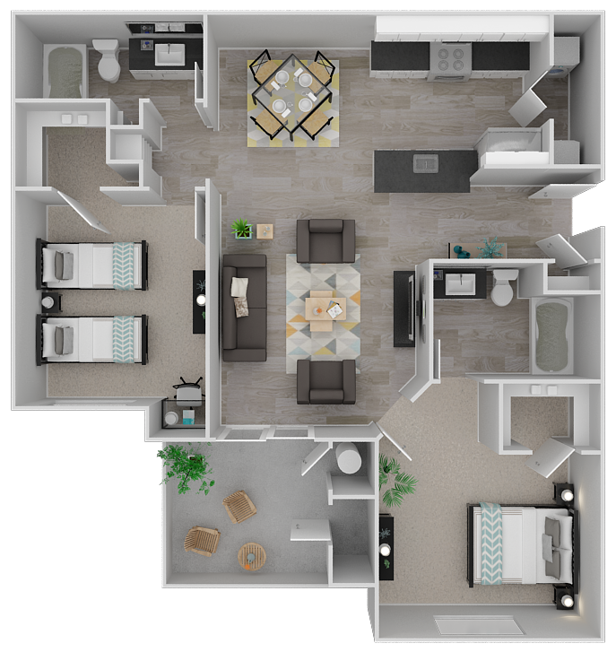 One bedroom floor plan