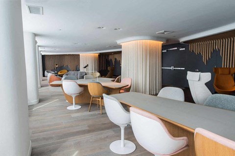 a restaurant or other place to eat at vecchia terra apart hotel