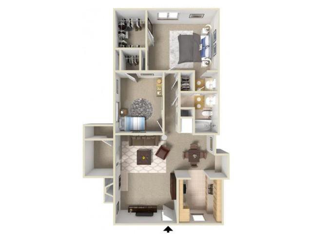 2 Bedroom floor plan