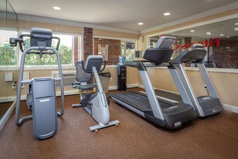 Fitness center with cardio machines