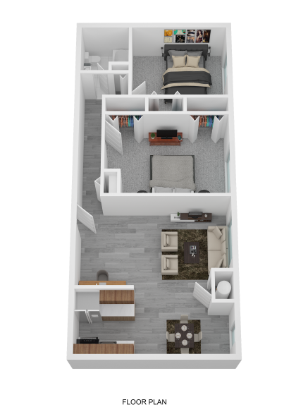 2 Bedroom Center