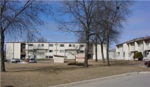 a large white building with trees in front of it