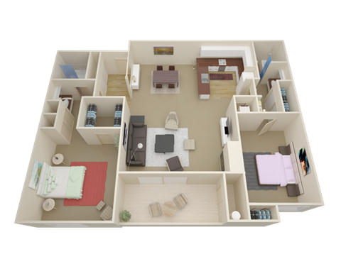 2x2 units available at Oak Ridge Apartments in Sacramento, CA