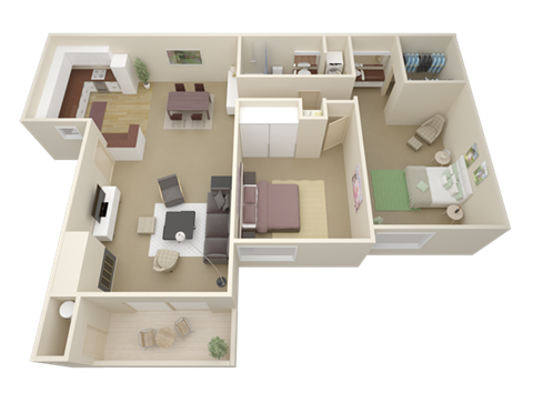 2x1 units available at Oak Ridge Apartments in Sacramento, CA