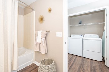 Bathroom and washer/dryer closet