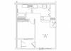Parkside at Mirabeau | One Bedroom 1x1 Floor Plan Spokane, WA 99216 | Parkside at Mirabeau